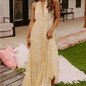 Aakaa Finding Atlantis Wrap Maxi Dress